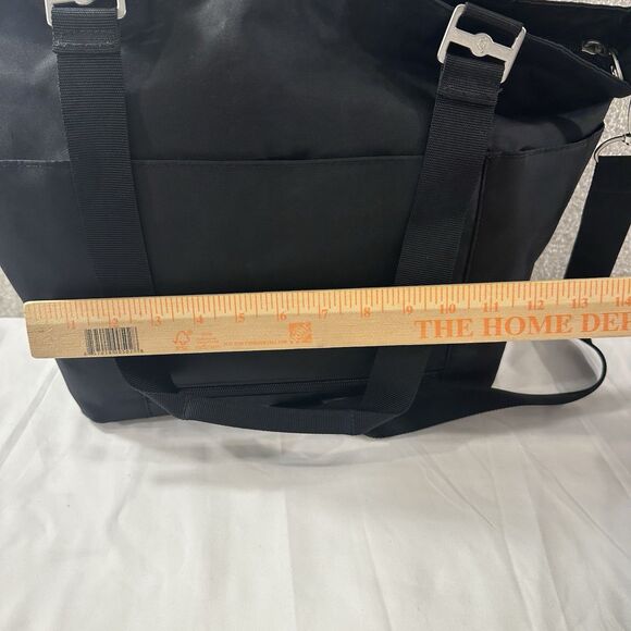 Baggalini Black Nylon Handbag, Small Tote Bag, Purse Shoulder Bag Pockets￼ - Picture 10 of 15